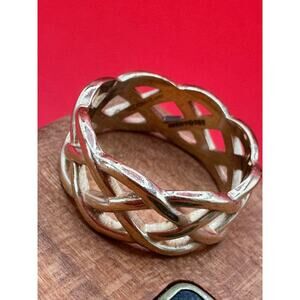 James Avery 585 14k Solid Gold Woven Trinity Ring Size 7.75 And 6.093 grams